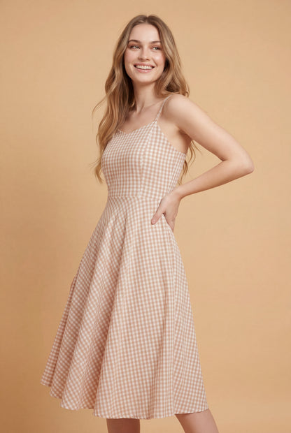 Sandy Check Sundress