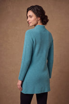 Lagoon Mandarin Collar Rib Knitted Cardigan 4