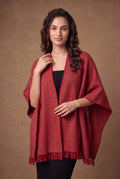Lachi Women's Tweed Fringed Poncho