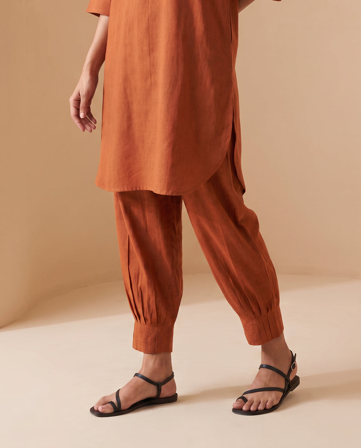 Terracotta Pleat Co-ord Set