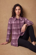 Wildrose Tartan Check Knitted Cardigan 2