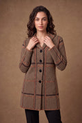 Lachi Women's Windowpane Tartan Check Knitted Cardigan