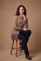 Lachi Women's Ombre Herringbone Knitted Cardigan