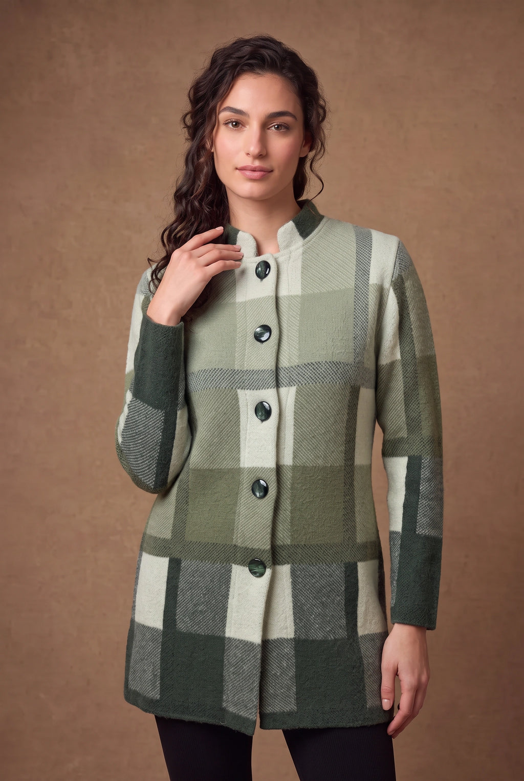 Lachi Women's Highland Check Knitted Cardigan