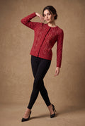 Lachi Women's Scalloped Blossom Knitted Cardigan