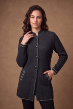 Lachi Women's Contrast Trim Longline Knitted Cardigan