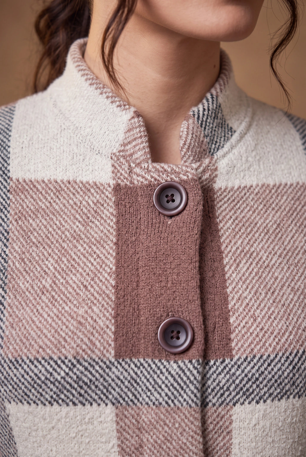 Lachi Women's Block Check Longline Knitted Cardigan