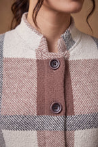 Lachi Women's Block Check Longline Knitted Cardigan