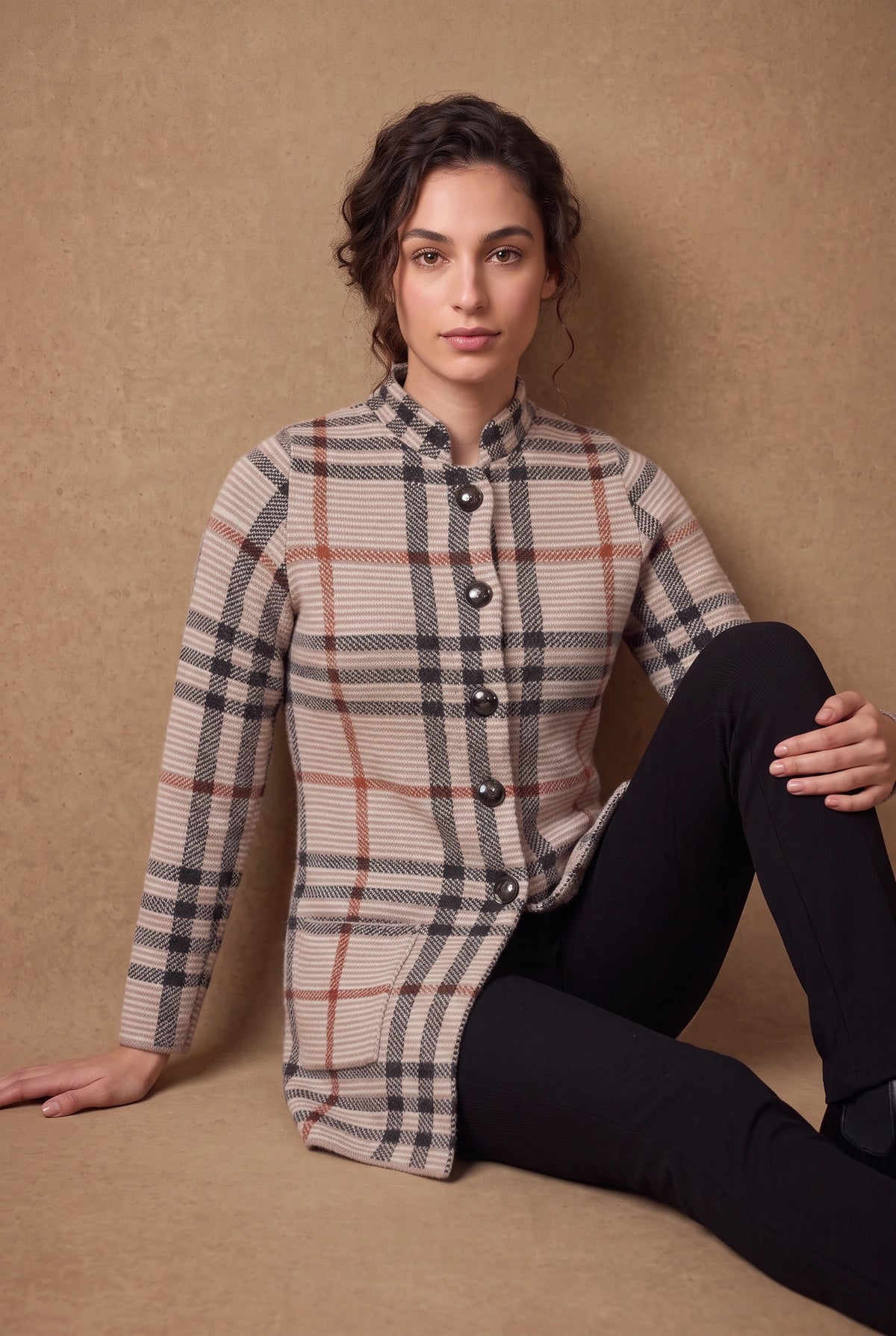 Lachi Women's Heritage Tartan Check Knitted Cardigan