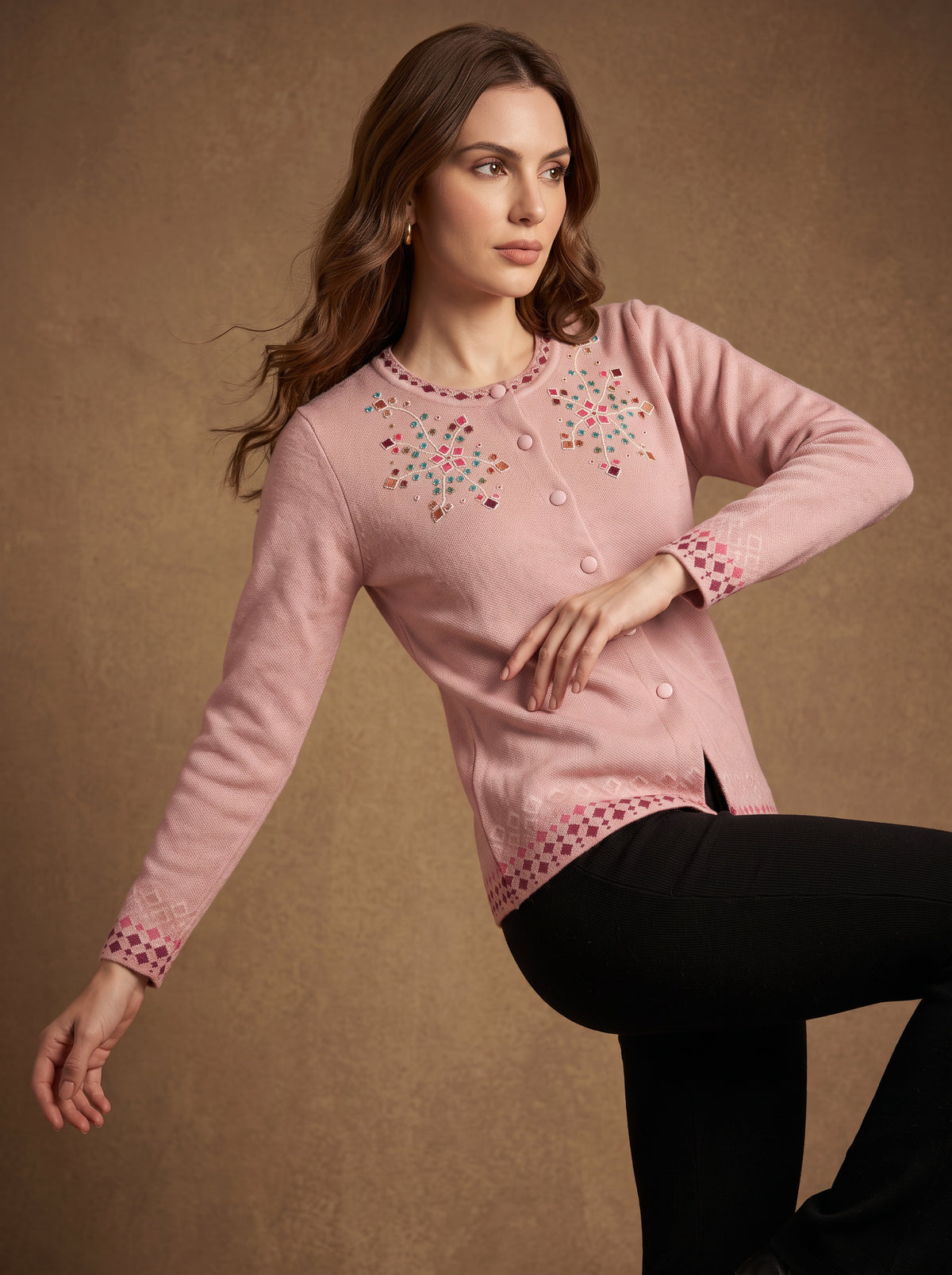 Blush Mirror Bloom Cardigan