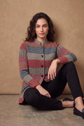 Lachi Women's Jacquard Striped Knitted Cardigan