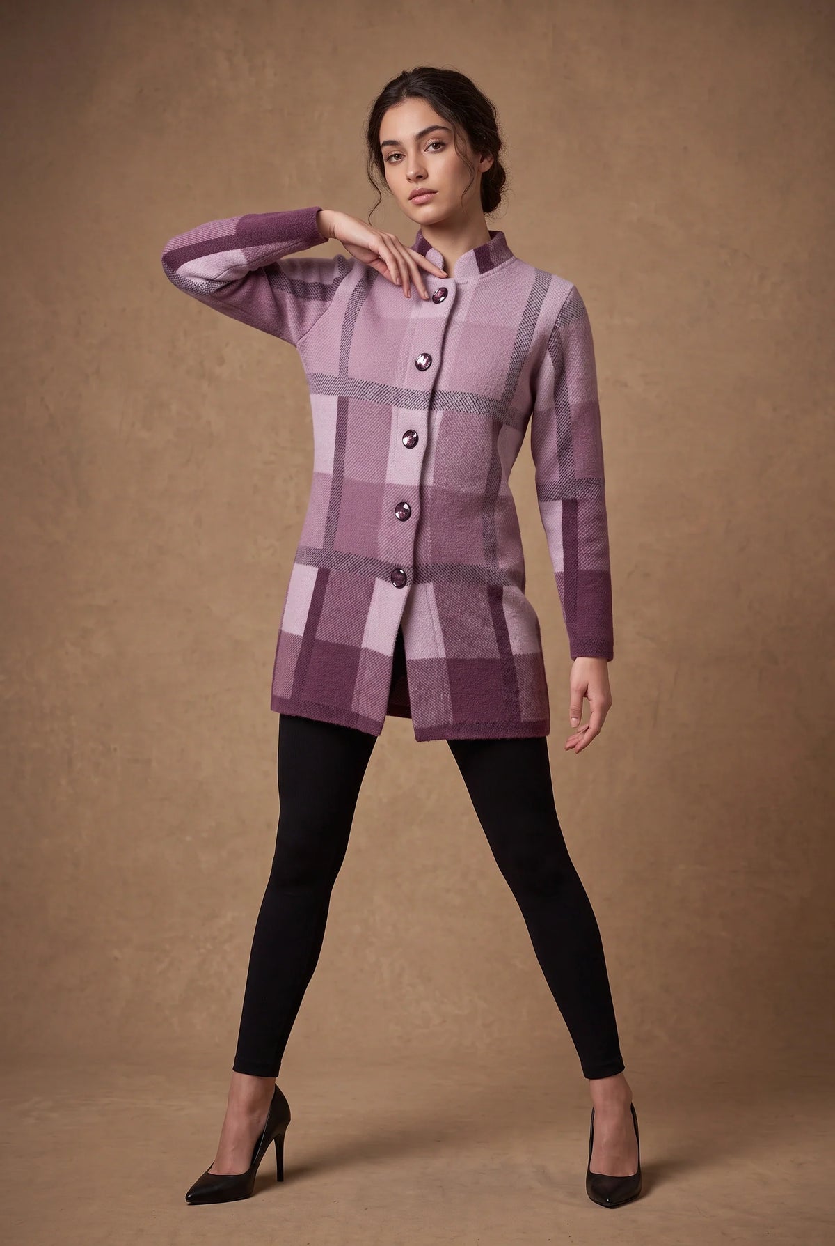 Orchid Highland Knit Cardigan 1