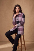 Lachi Women's Buffalo Check Knitted Cardigan