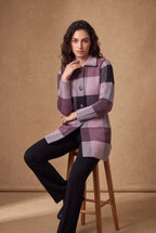 Lachi Women's Buffalo Check Knitted Cardigan