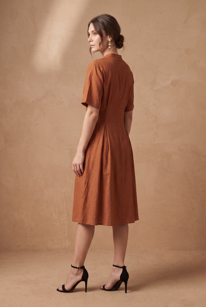 Rustic Glow Midi Dress