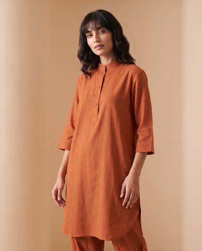 Terracotta Pleat Co-ord Set
