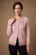 Lachi Women's Mirror Work Knitted Cardigan