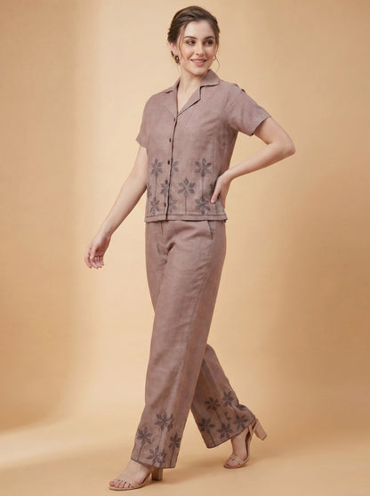 Mocha Bloom Co-ord Set