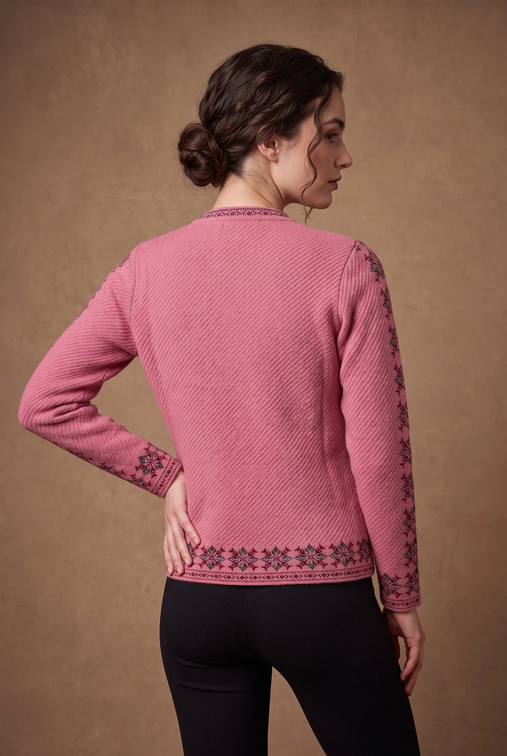 Lachi Women's Star Bloom Beaded Border Knitted Cardigan