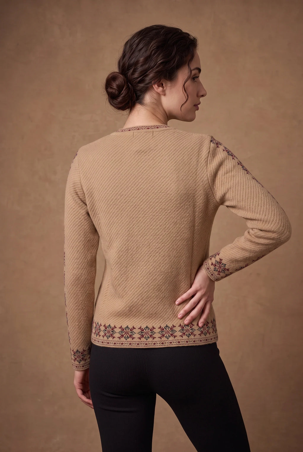 Peach Star Bloom Knitted Cardigan 4