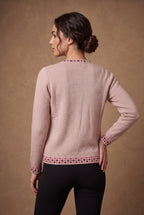 Lachi Women's Mirror Work Knitted Cardigan
