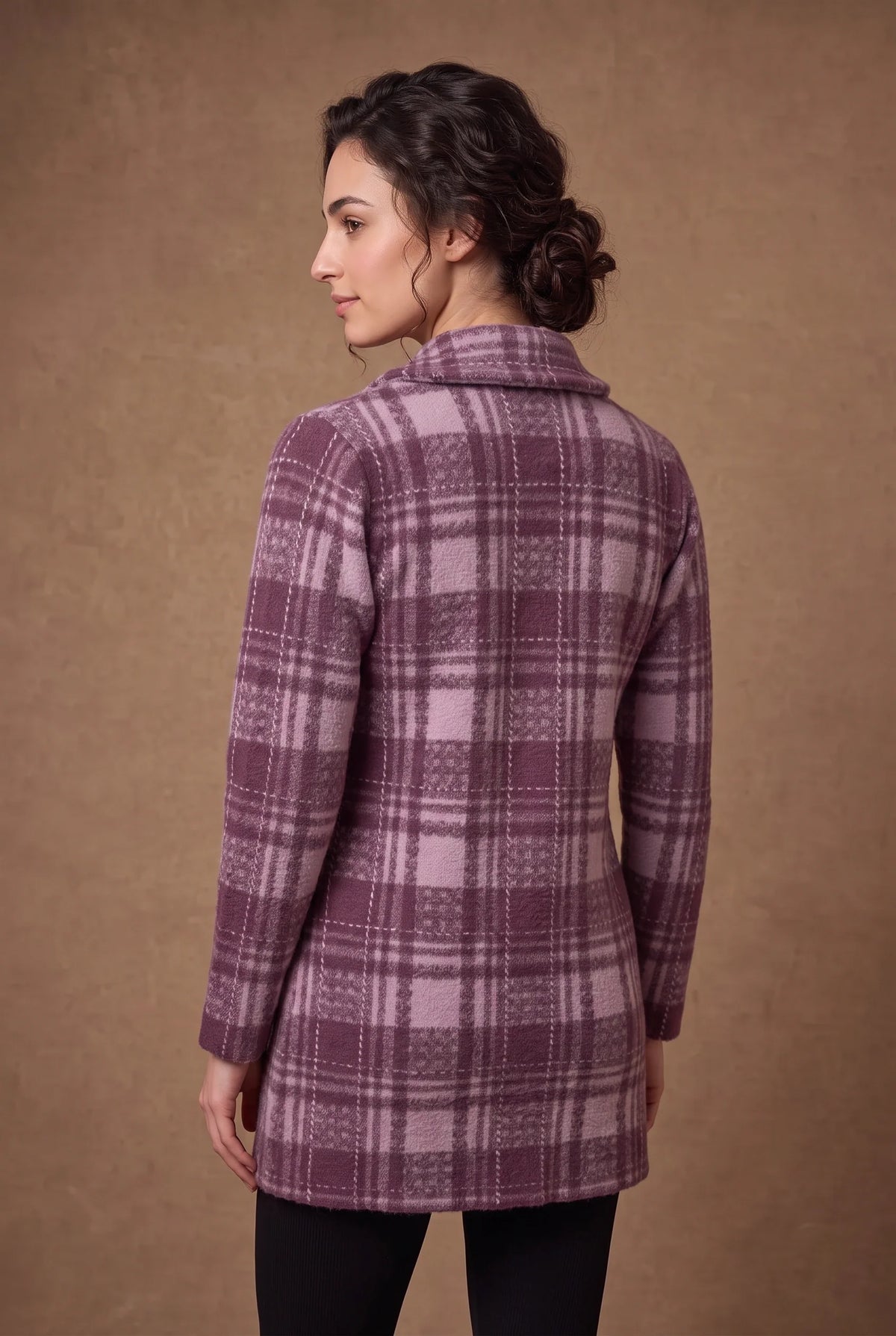 Wildrose Tartan Check Knitted Cardigan 1