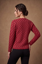 Lachi Women's Scalloped Blossom Knitted Cardigan