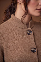 Lachi Women's Stand Collar Longline Knitted Cardigan