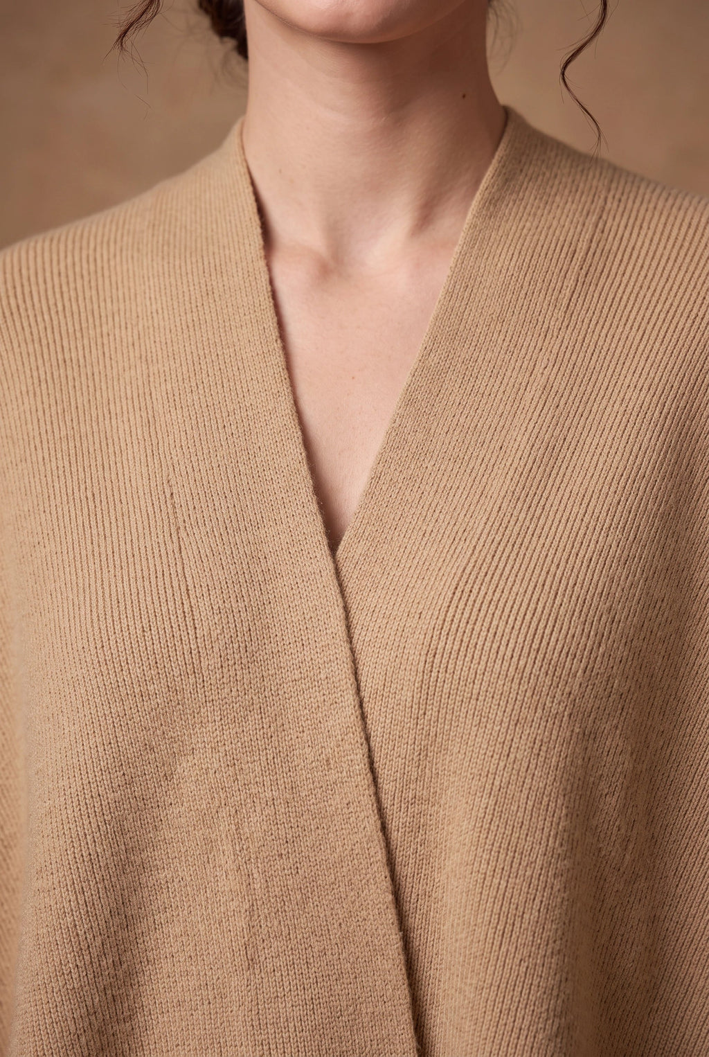Camel Tasseled Poncho Cape 4