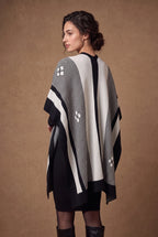 Lachi Women's Chevron Diamond Poncho Cape