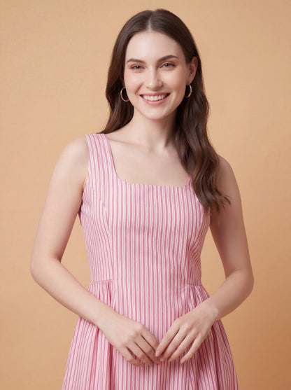 Candy Stripe Midi Dress