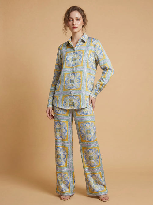 Lachi Women's Amalfi Mosaic Print Viscose Co-ord Set
