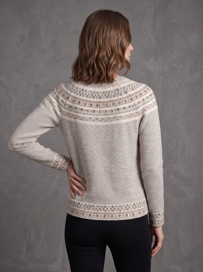 Oatmeal Alpine Yoke Cardigan