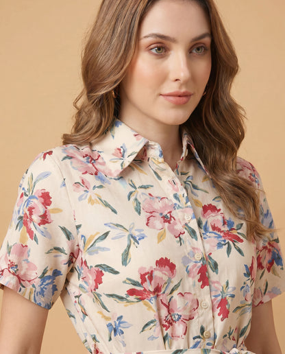 Blossom Breeze Shirt Dress