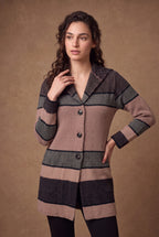 Lachi Women's Maze Striped Knitted Cardigan