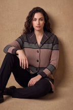 Lachi Women's Maze Striped Knitted Cardigan