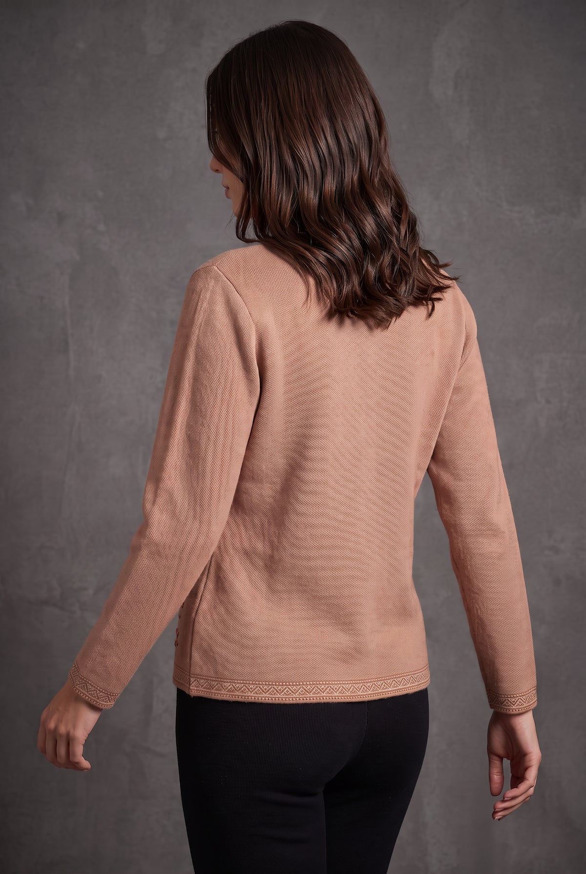 Tan Blossom Vine Cardigan
