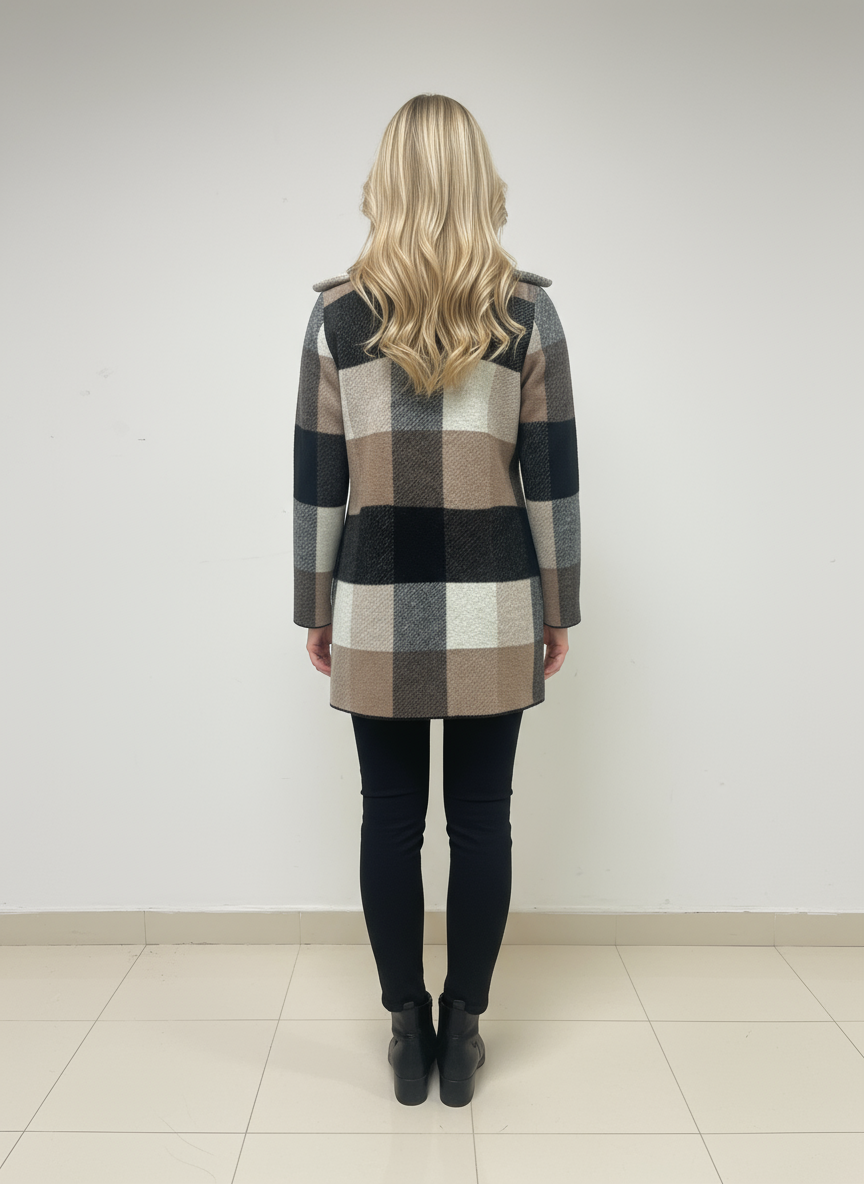 Lachi Hazel Check Coat