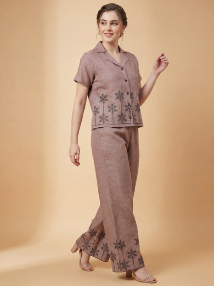 Mocha Bloom Co-ord Set