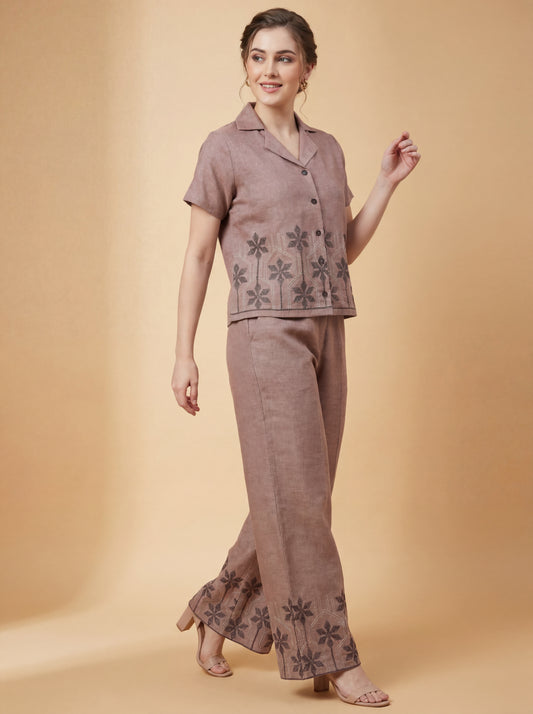 Mocha Bloom Co-ord Set