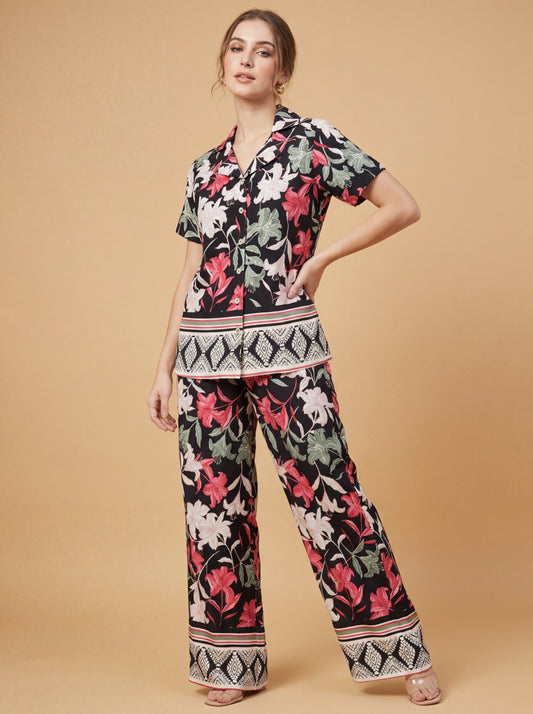 Noir Blossom Co-ord Set