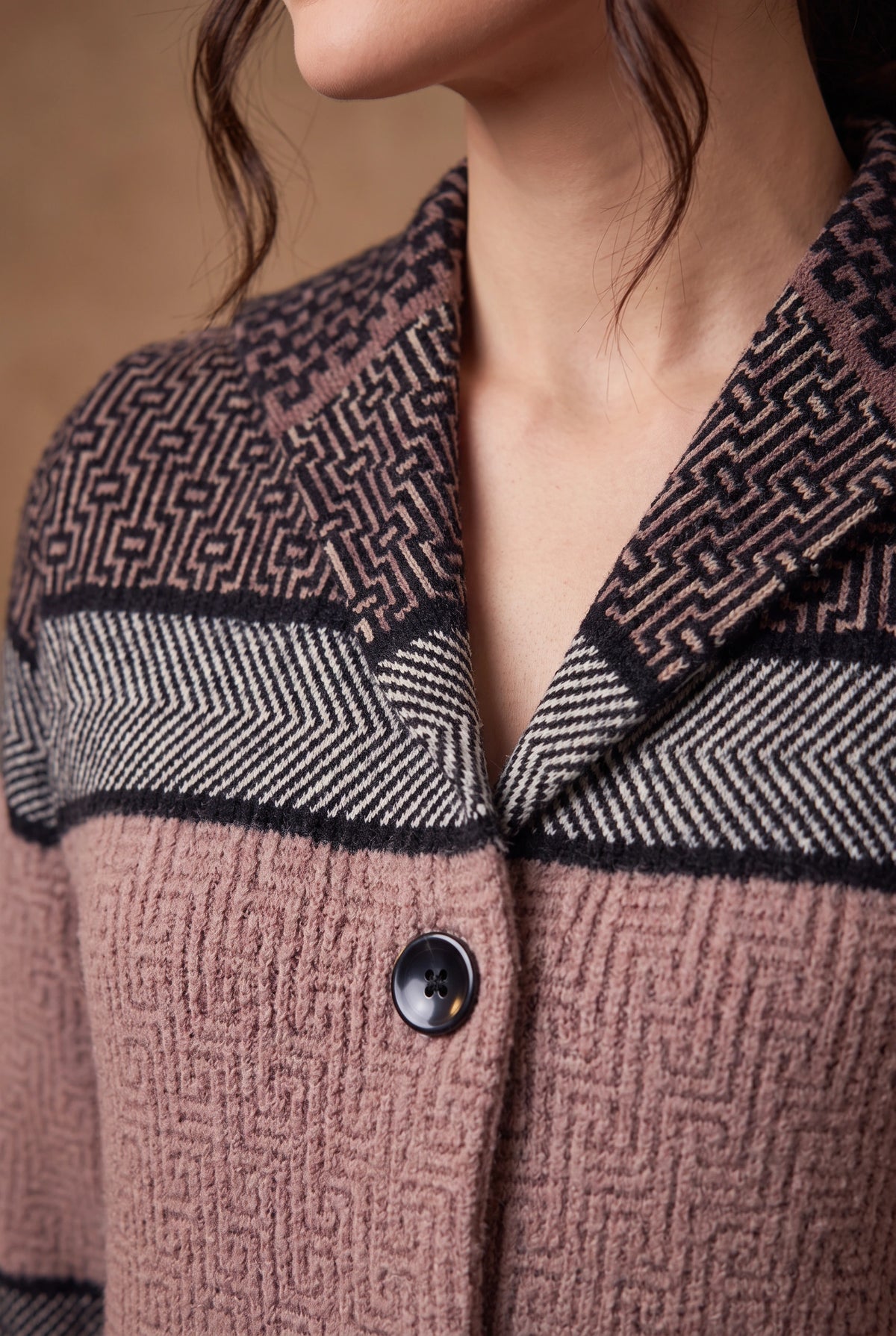Lachi Women's Maze Striped Knitted Cardigan