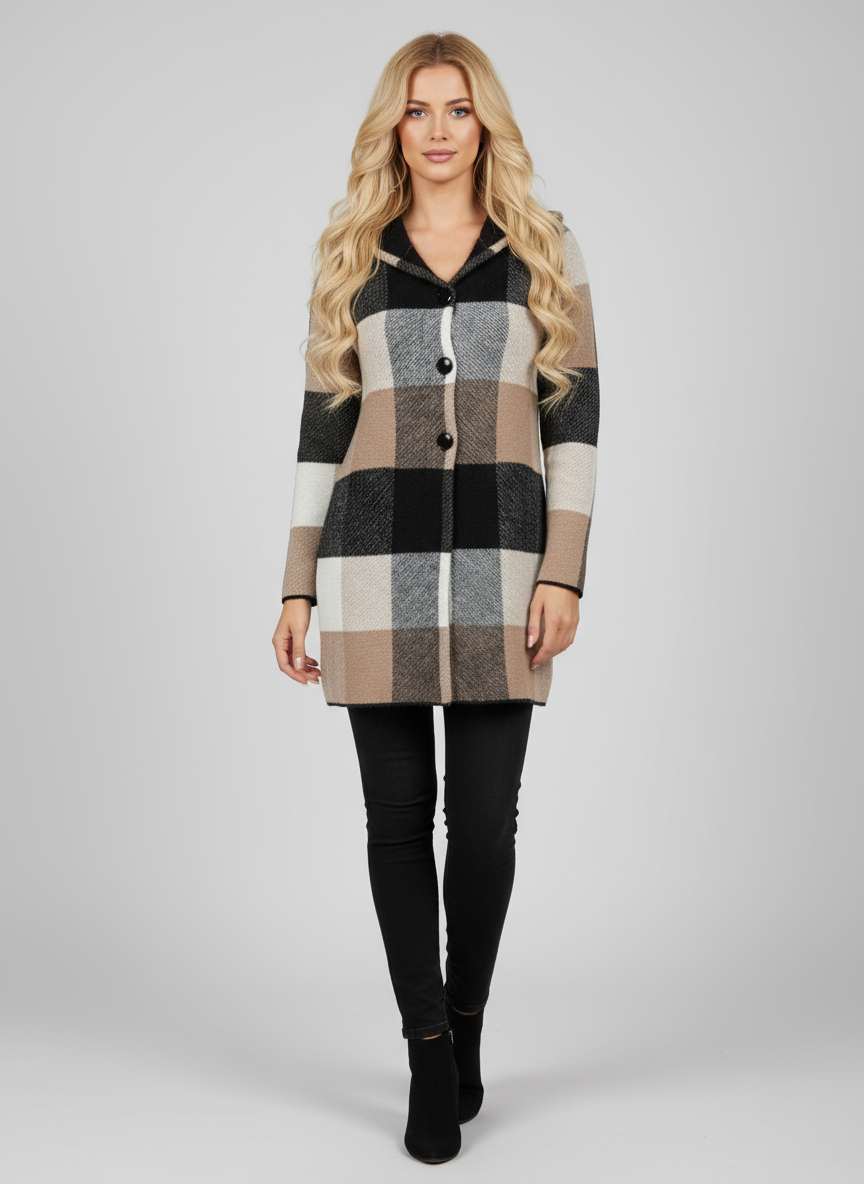 Lachi Hazel Check Coat