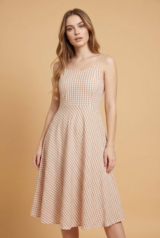 Sandy Check Sundress