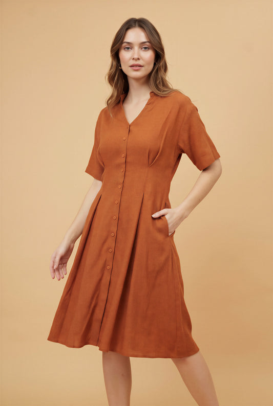 Rustic Glow Midi Dress