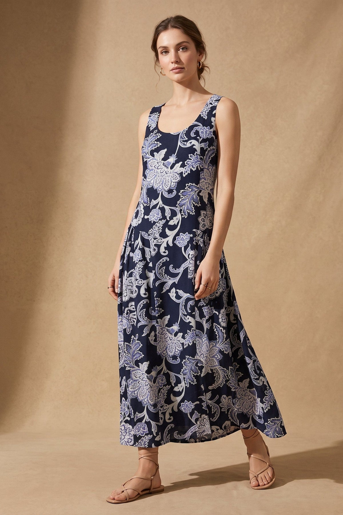 Lachi Women's Paisley Print Polyester Maxi Dress
